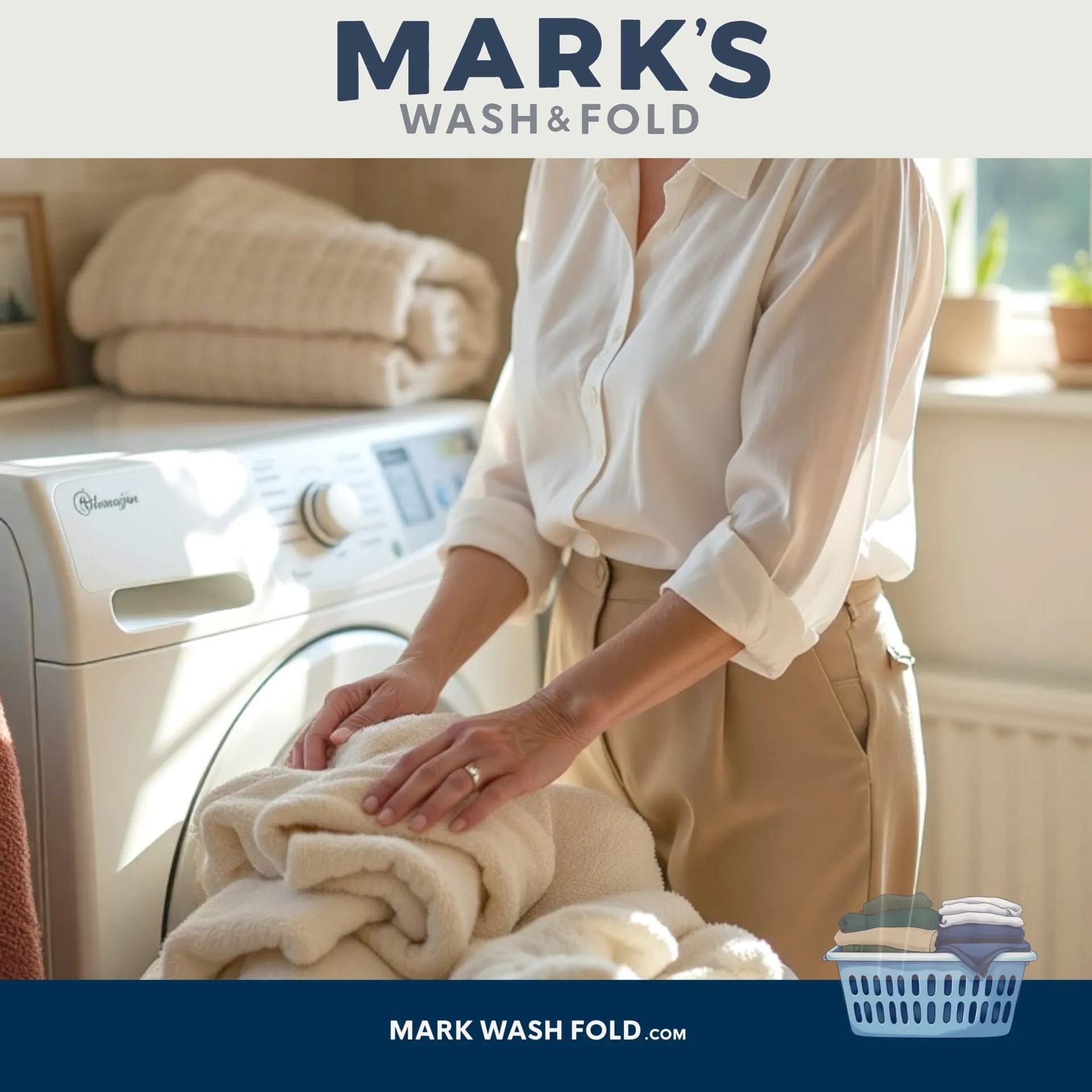 Soft, fresh towels from Mark's Wash & Fold same-day towel cleaning service in Marin County