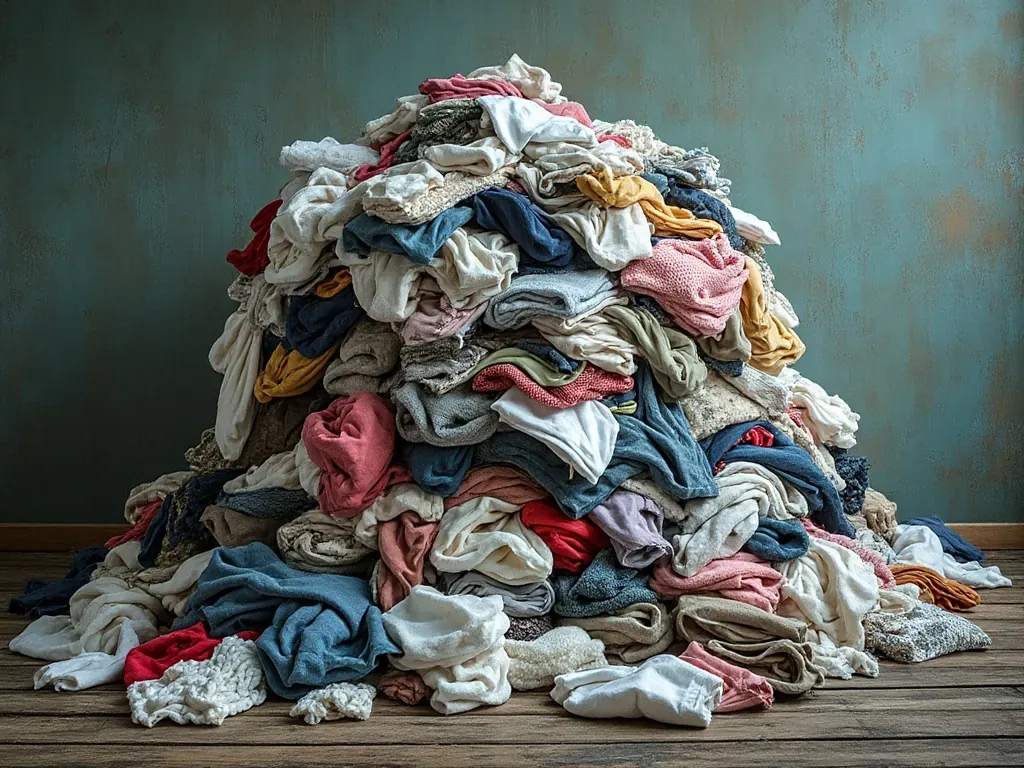 Pile of clothes for laundry pickup in Kentfield